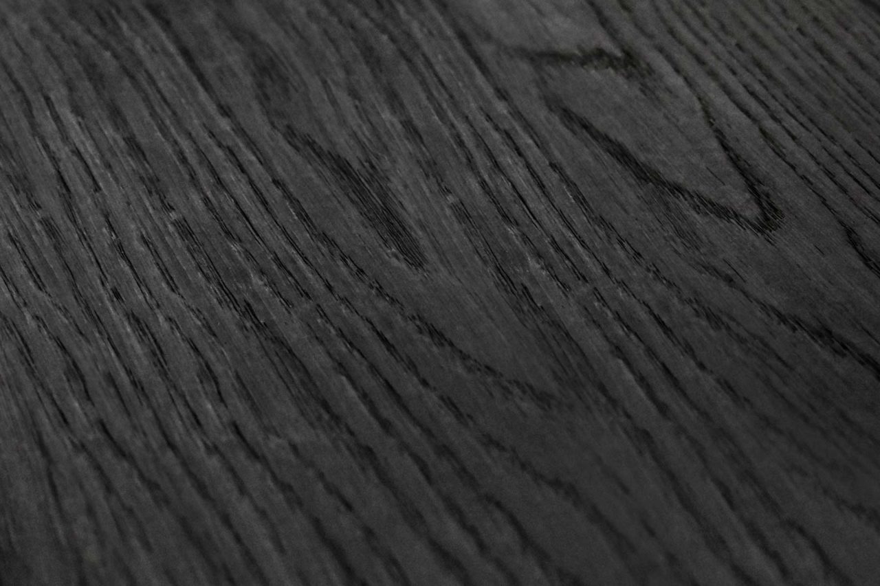 a charred luxury SENTIENT solid oak wood grain custom sample detail 