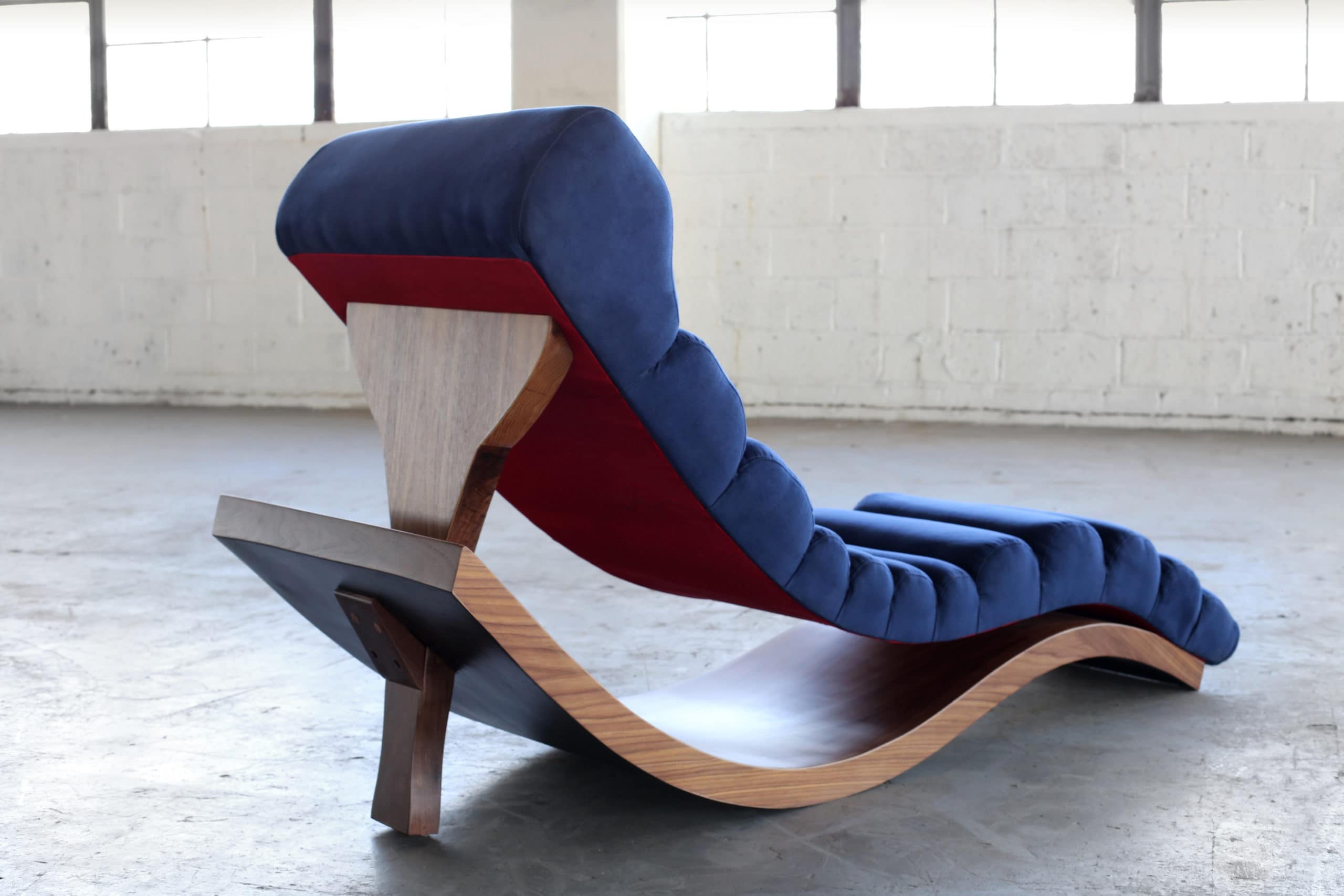 ergonomic cozy lounge chair from the back