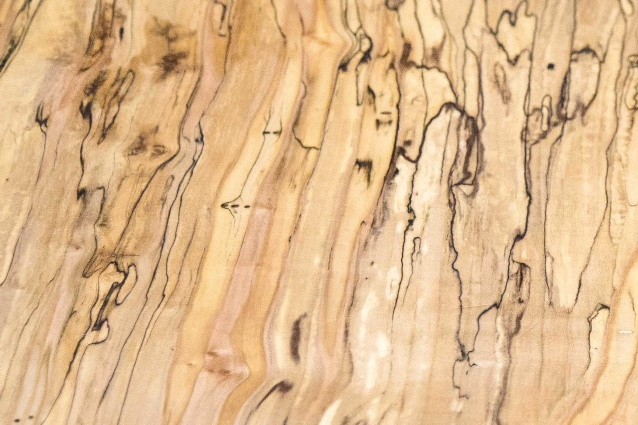 a SENTIENT spalted light maple luxury custom wood grain detail