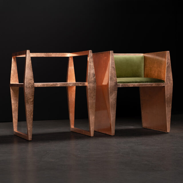 Sapience Chair Pair in Copper Leaf