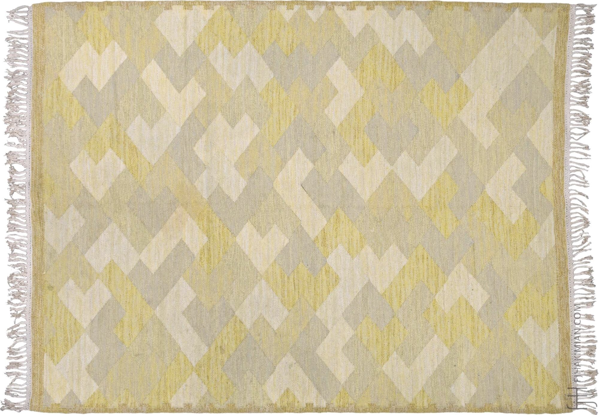 Swedish Flat Weave Rug ca 1950 by Elsa Gullgerg | FJ Hakimian