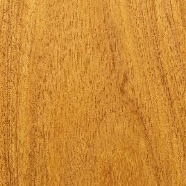 Garapa wood grain swatch showing natural color and texture - SENTIENT Materials
