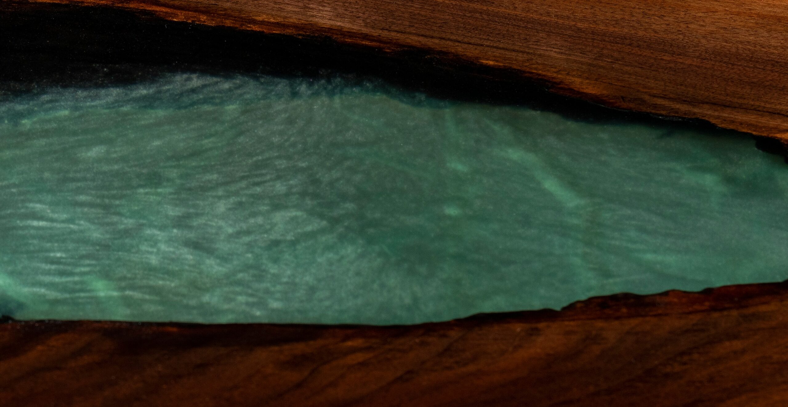 Resin and Epoxy Fills wood finish showing surface appearance and sheen